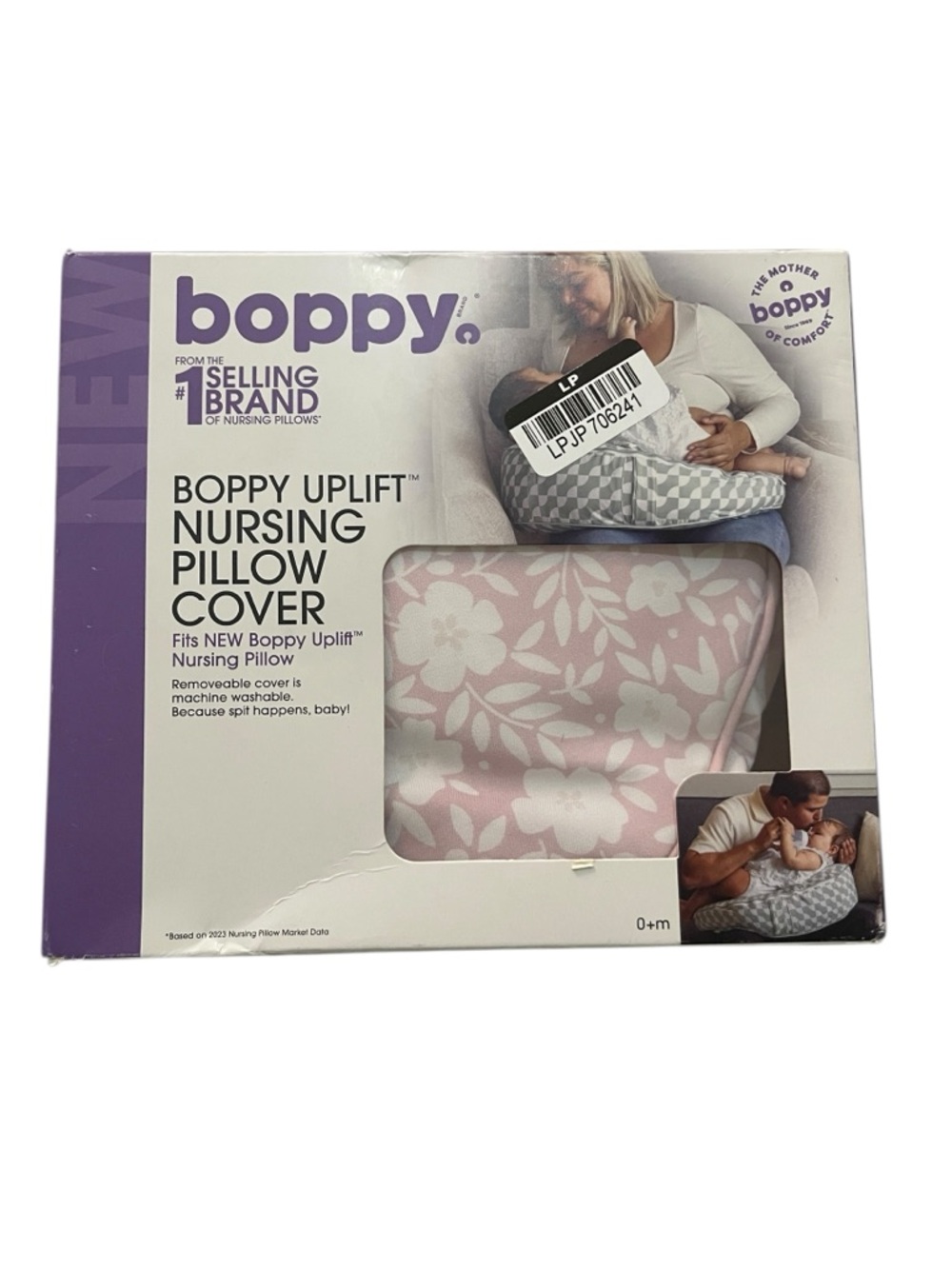 Boppy Pink Floral‎ Uplift Nursing Pillow Cover